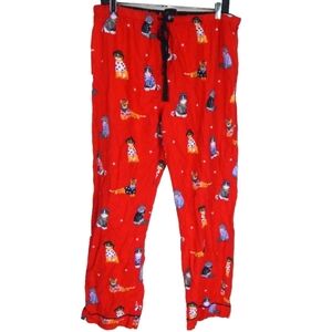 P.j. Salvage Hipster Cat Flannel Pajama Pants